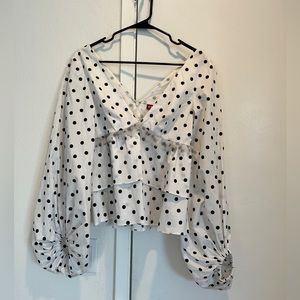 STAUD Yin Yang polka dot top size 4